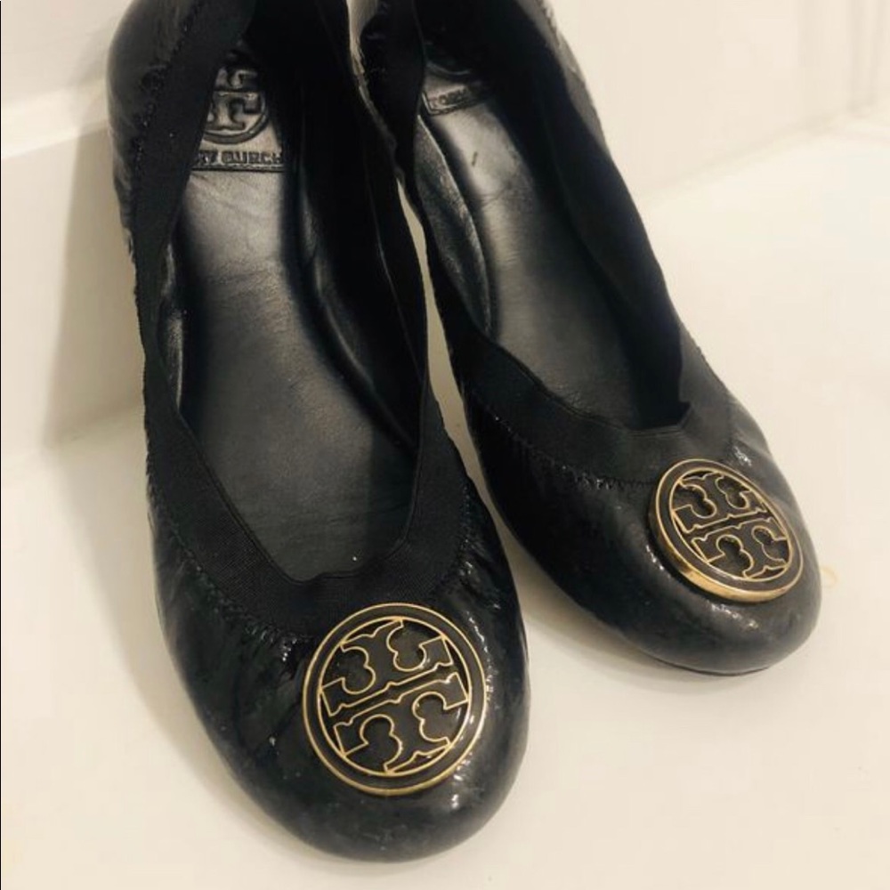 Tory Burch Black Flats